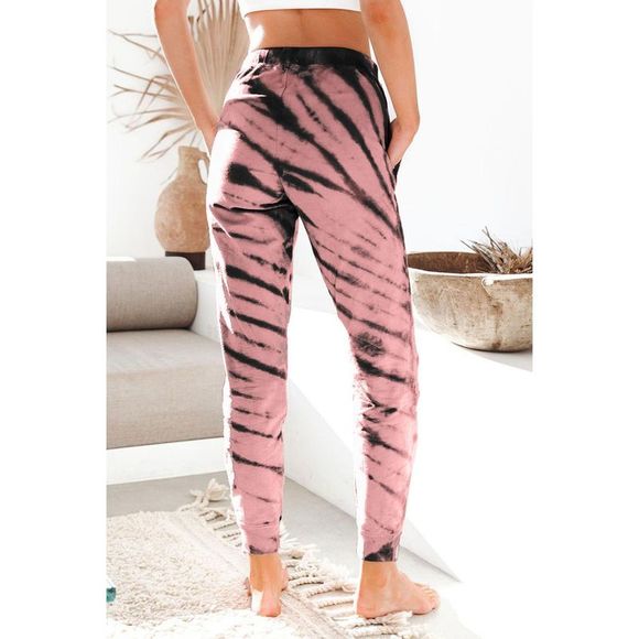 Azura Exchange  Pink Pocketed Tie-dye Print Joggers - Picture 2 of 6